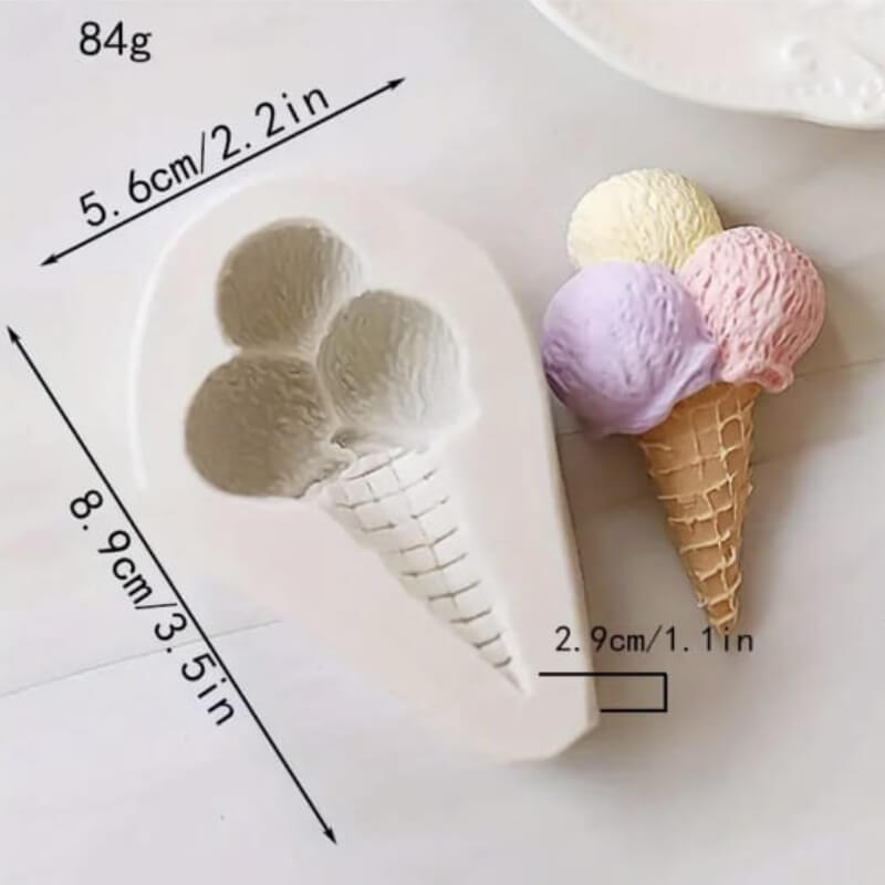 molde de HELADO Con tres bolas