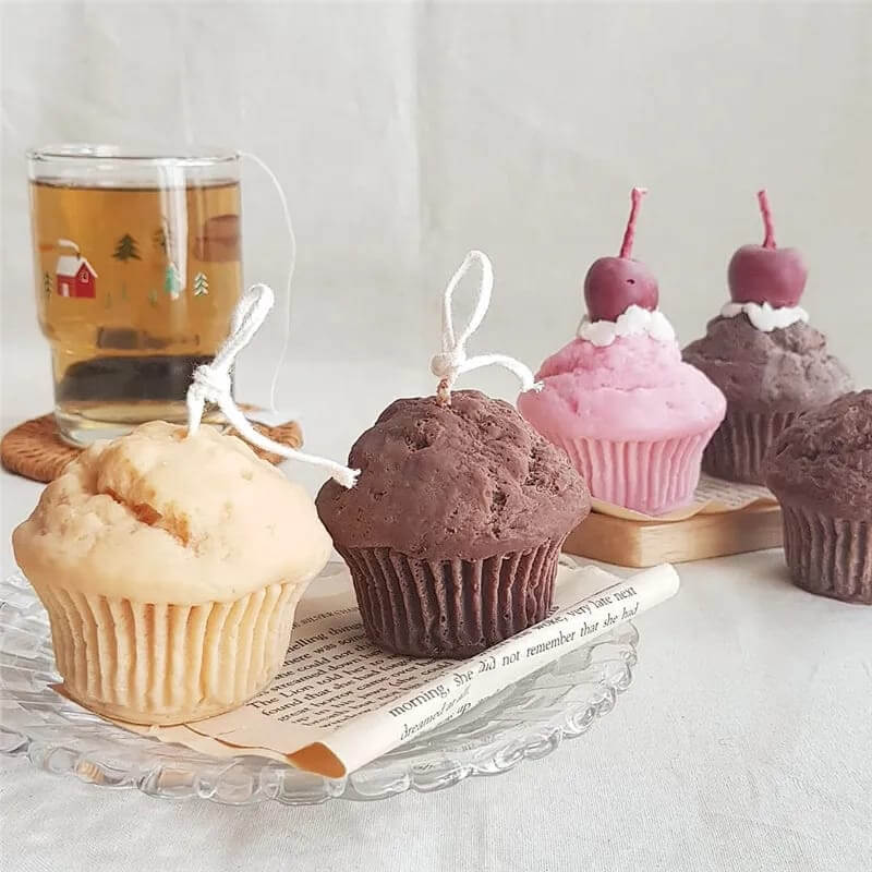Molde de silicona con diseño CUPCAKE 3D, para uso en Velas, Jabones, yeso, chocolate, resina. descuento