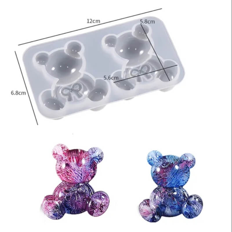 Molde de silicona OSOS MEDIUM, para uso en resina, chocolate, velas, jabones.