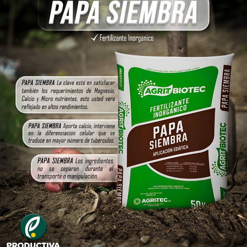 Fertilizante Papa Siembra AGRITBIOTEC: Alto en Fósforo para Rendimiento