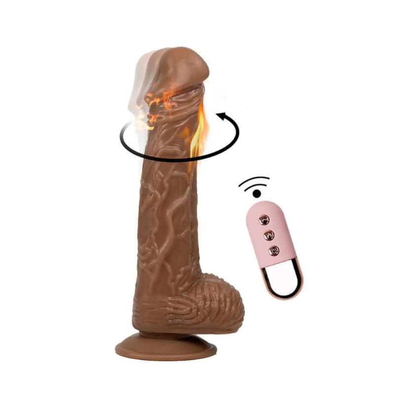 Vibrador Realista Parker: Piel Térmica, Rotación 360° y Placer Intenso