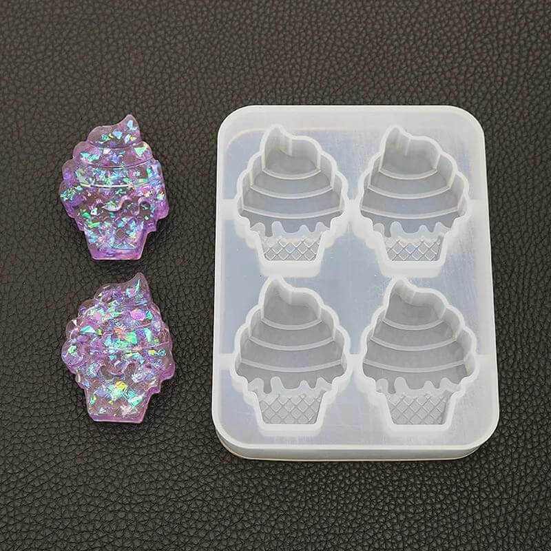 Moldes de silicona con 2 diseños de Helados Varios para uso en Velas, chocolate, jabones, resina. (precio unitario en la descripción)