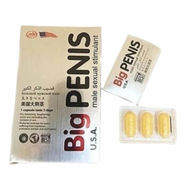Pastillas Big Penis: Potenciador Sexual Masculino x3 - Erecciones Fuertes y Duraderas