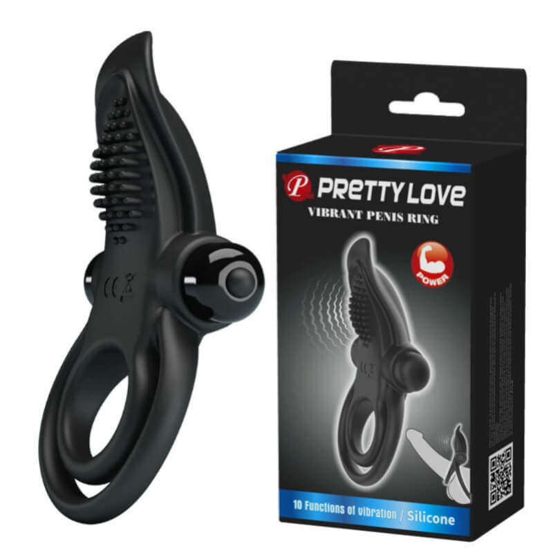 Anillo retardante vibrador tipo lengua y estimula clitoris 10 vibraciones para eyaculación precoz