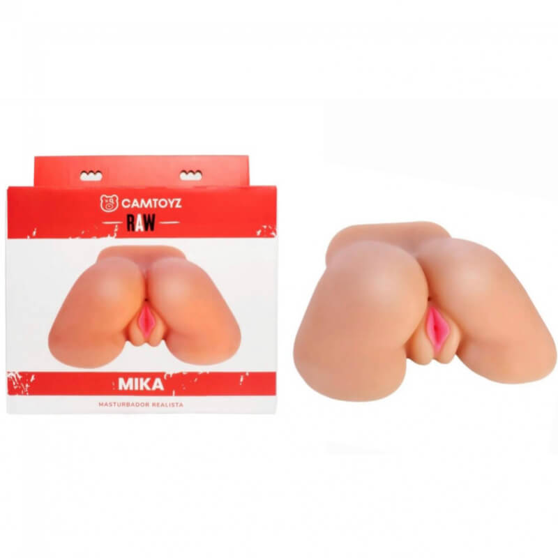Masturbador Masculino Realista MIKA con Vibración y Doble Penetración Anal/Vaginal - Textura Hiperrealista