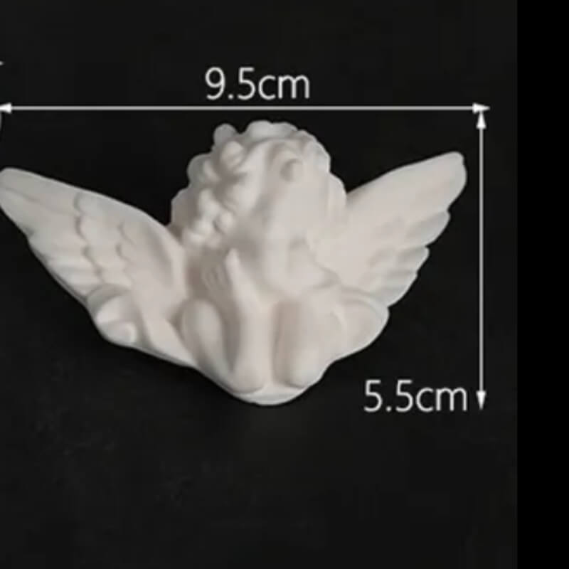 Molde ANGEL CON ALAS G elaborado en silicona para uso en Velas, jabones, yeso, chocolate, fondant, resina.