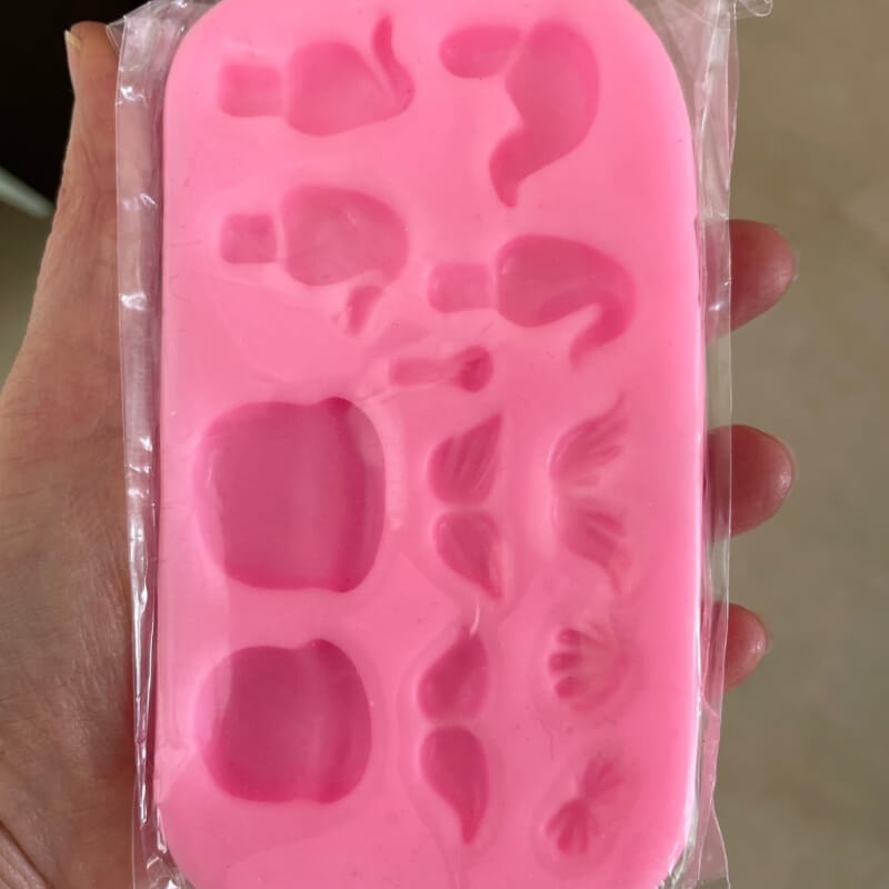 Moldes de silicona NEN@S para apliques en porcelana fría.