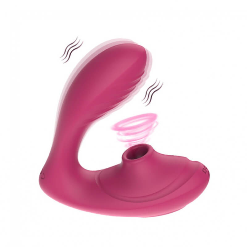 Vibrador consolador inalámbrico de doble estimulación y succionador de clítoris
