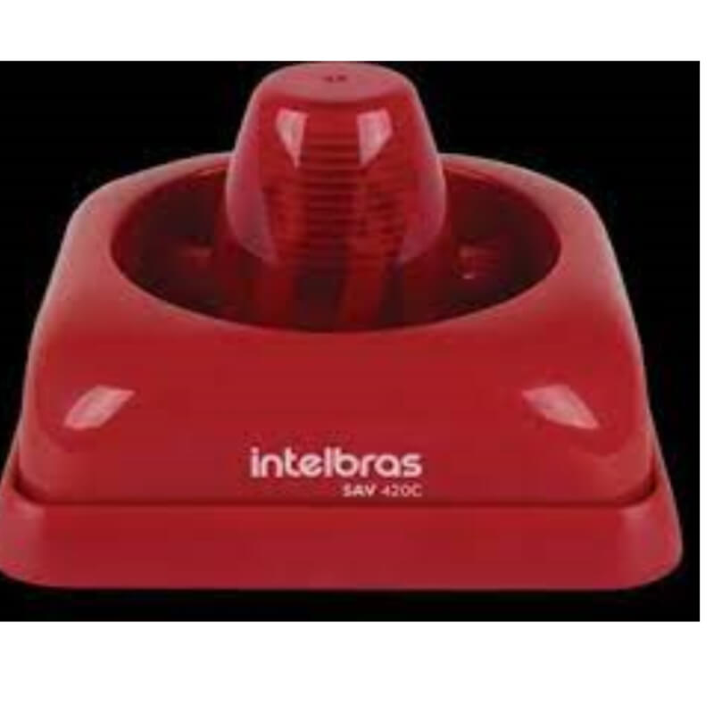 INTELBRAS SIRENA AUDIO/VISUAL CONVENCIONAL SAV 420C Sirena 6 led alto brillo