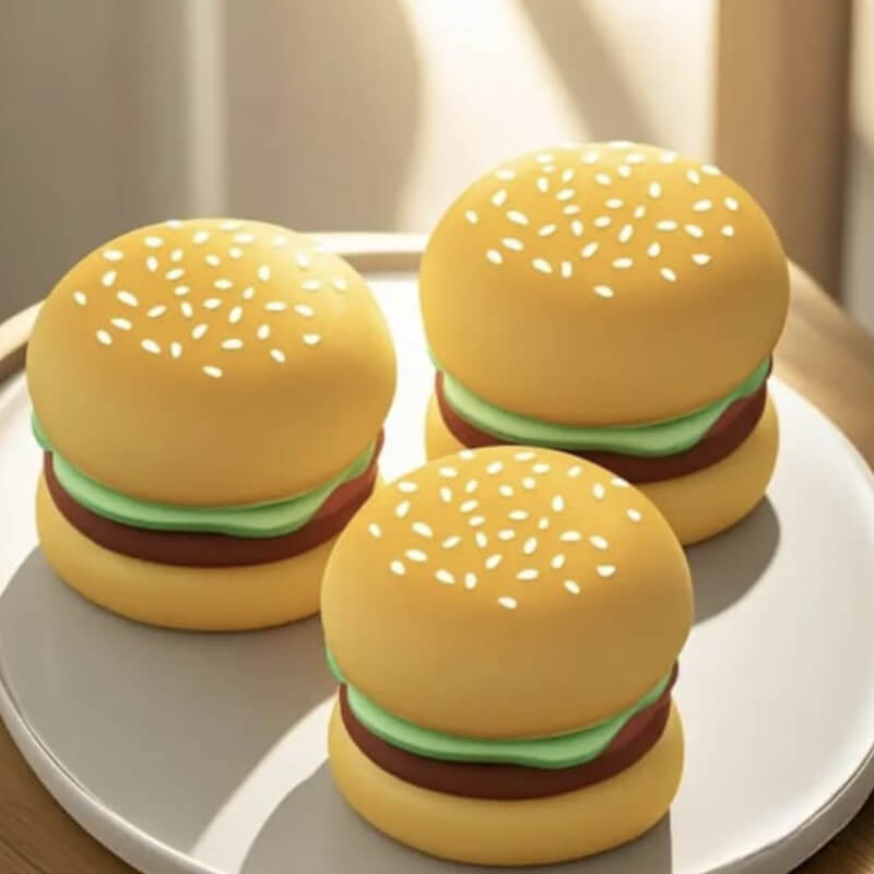 Molde de silicona con diseño Hamburguesa para uso en Velas, chocolate, resina, yeso.