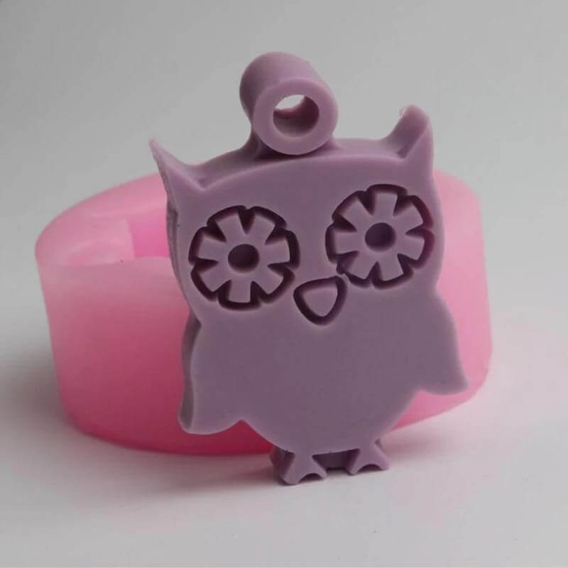 Molde de silicona con diseño BUHO COGANTE AROMATERAPIA para uso en Velas, Jabones, resina, chocolate o yeso.