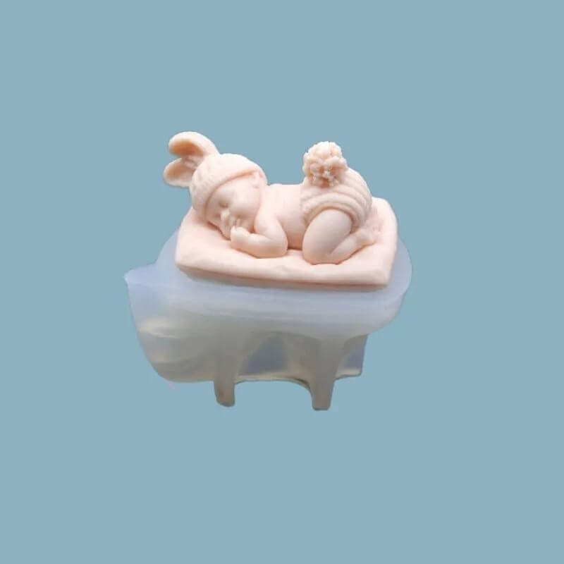 Molde BEBE 3D elaborado en silicona para uso en Velas, jabones, yeso, chocolate, resina.