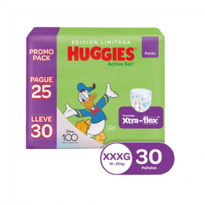 PAÑALES HUGGIES ACTIVE SEC PANTS XXXG 25