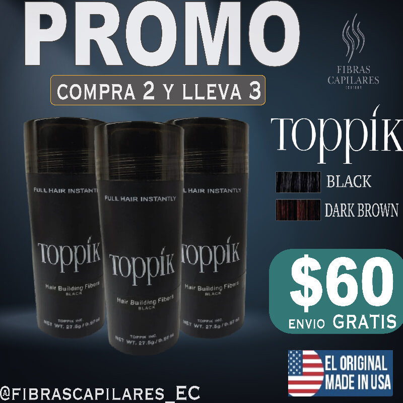 PROMO 3x2 TOPPIK fibras capilares