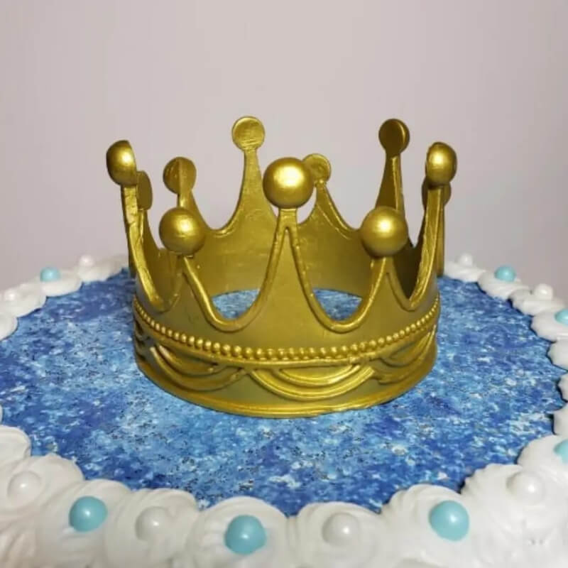Molde de silicona con diseño CORONA G para uso en chocolate, resina, fondant.