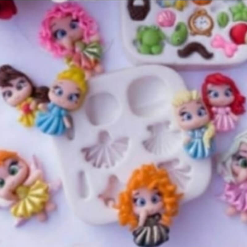Moldes de silicona NEN@S para apliques en porcelana fría. descuento