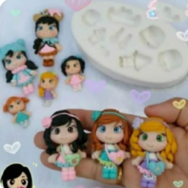 Moldes de silicona NEN@S para apliques en porcelana fría. descuento