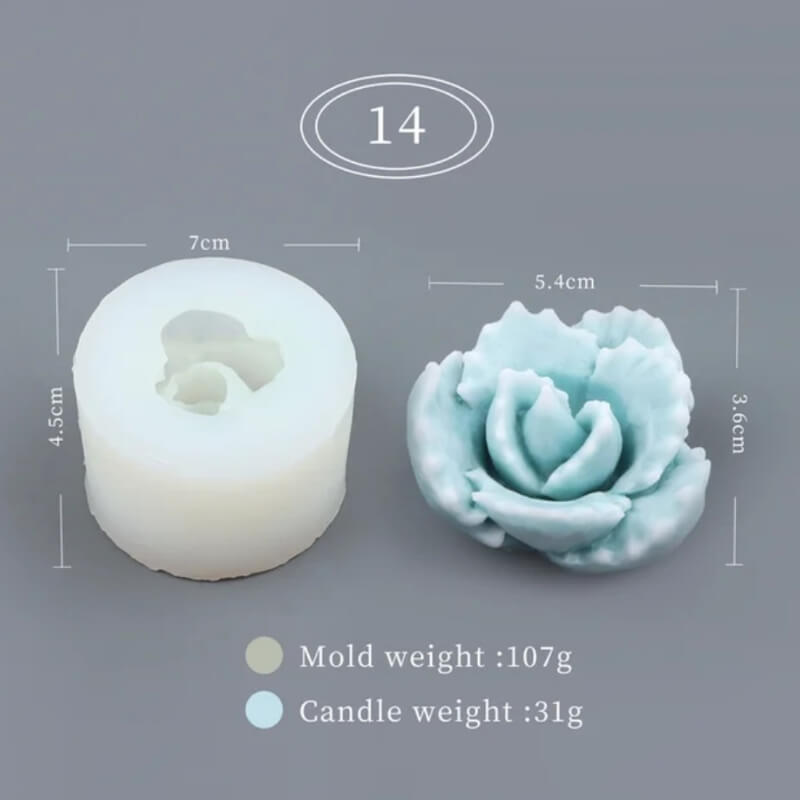 Molde Suculentas variadas 3D elaborado en silicona para uso en Velas, jabones, yeso, chocolate, resina. descuento