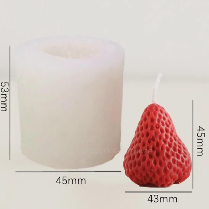 Molde de silicona con diseño FRUTILLA XLARGE 3D, para uso en Velas, Jabones, porcelana fría. descuento