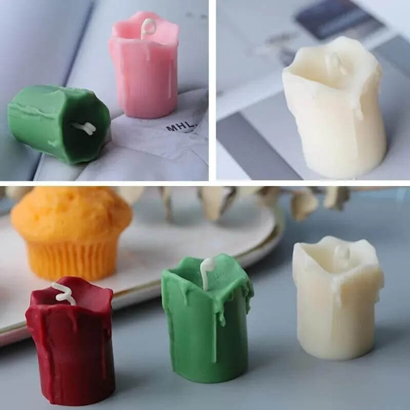 Molde de silicona con diseño VELON CHORREADO, para uso en Velas, Jabones, yeso, chocolate, resina, chocolate.