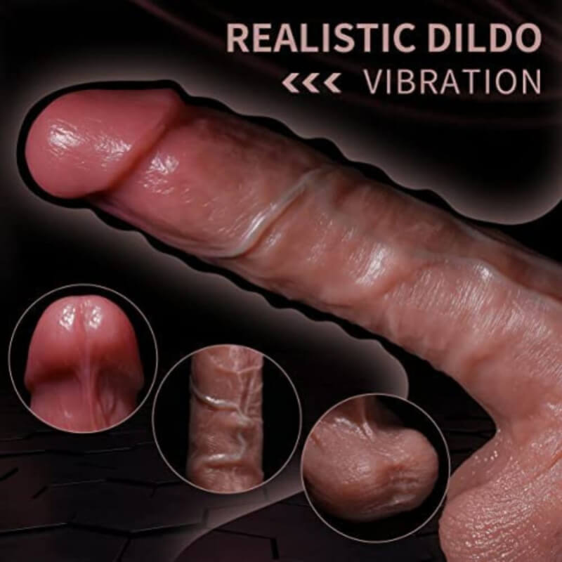 VIBRADOR CONSOLADOR DILDO REALISTA CON VENAS Y CALEFACCION 22CM SUPER POTENTE