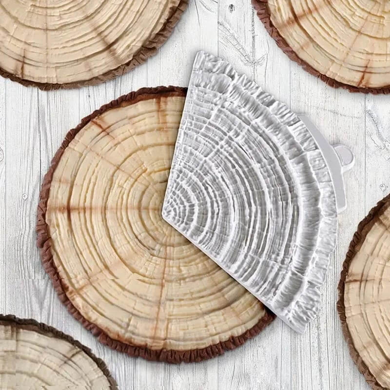 Molde de silicona con diseño de TRONCO DE ARBOL para uso en porcelana fría, chocolate, fondant. descuento