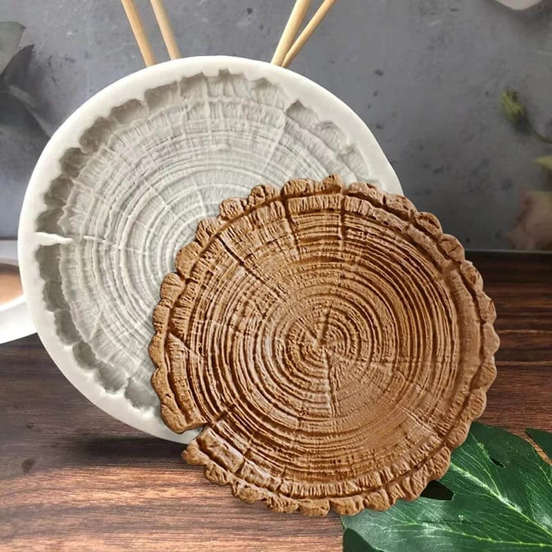 Molde de silicona con diseño de TRONCO DE ARBOL COMPLETO para uso en porcelana fría, chocolate, fondant. descuento
