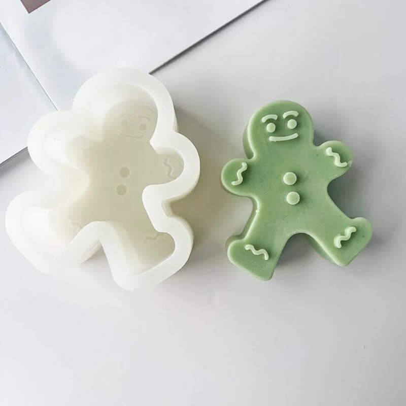 Molde de silicona con Varios diseños de Galletas de Jengibre para uso en Velas, Jabones, chocolate, resina, yeso. (precio unitario)
