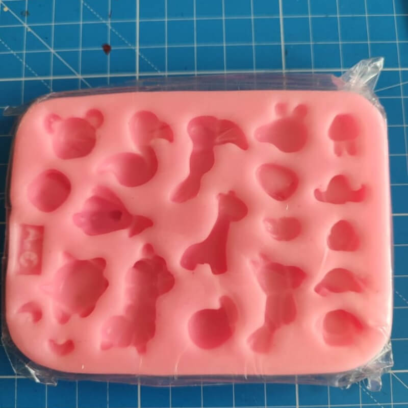 Moldes de silicona ANIMALITOS VARIOS para apliques en porcelana fría. descuento