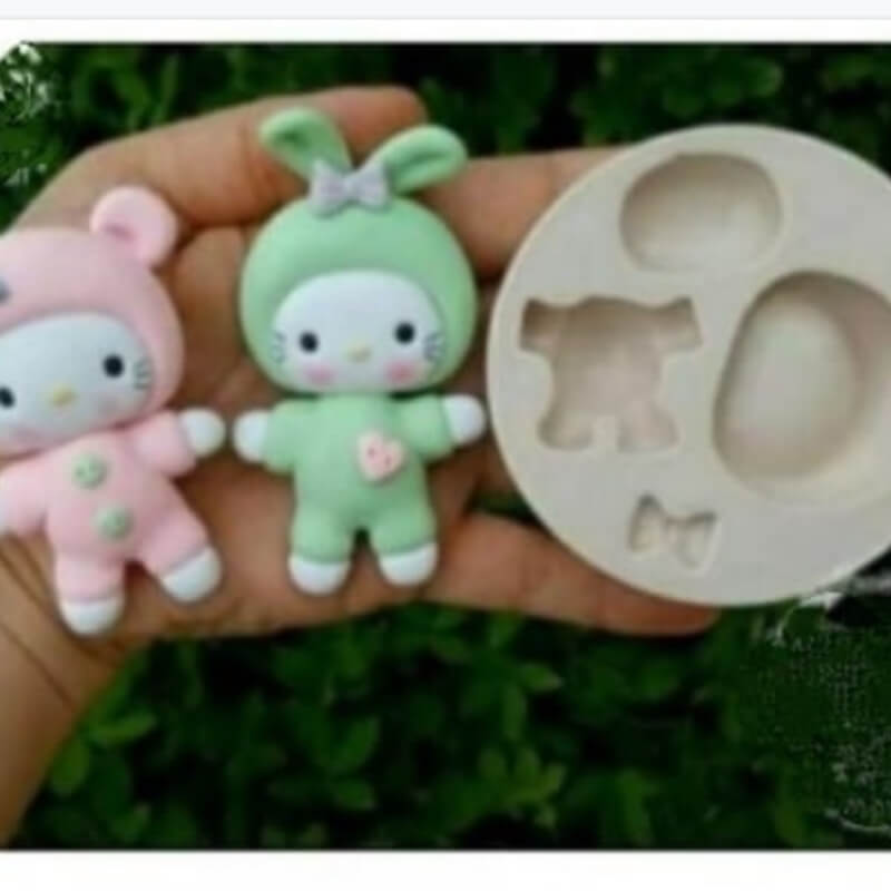 Moldes de silicona ANIMALITOS VARIOS para apliques en porcelana fría. descuento