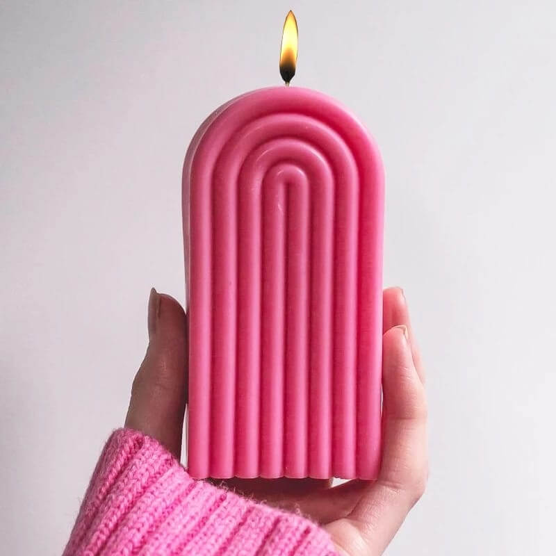 Molde de silicona con diseño minimalista ARCO 3D para uso en Velas, Jabones, resina, chocolate o yeso.