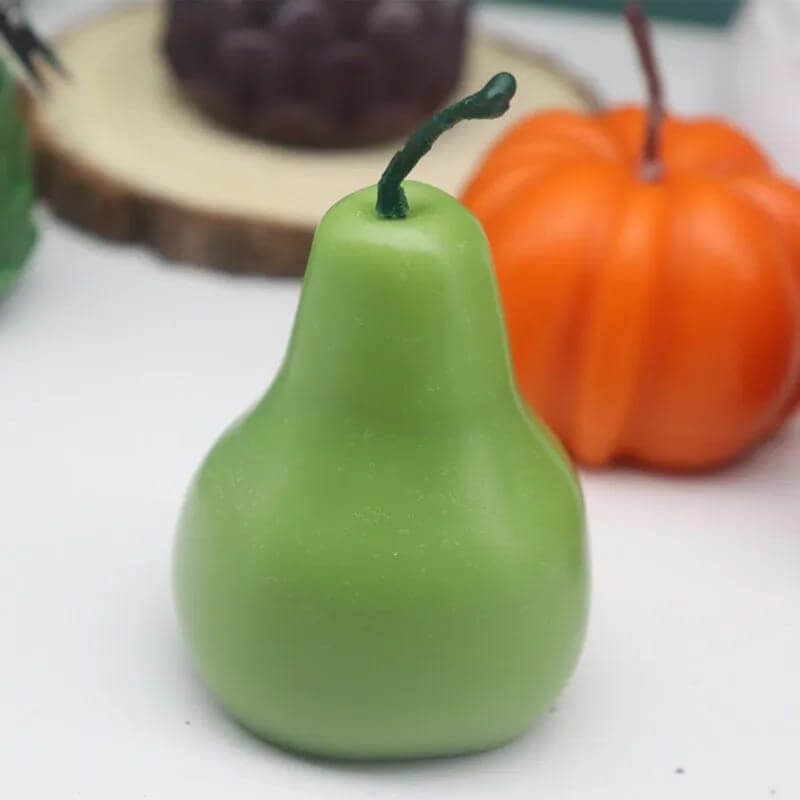 Moldes de silicona con diseño de Pera, Manzana, Naranja 3D, para uso en Velas, Jabones, alimentos (valores unitarios en la descripción).