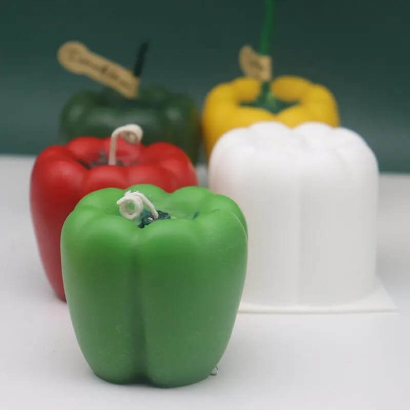 Molde de silicona con diseño PIMIENTO 3D, para uso en Velas, Jabones, yeso.