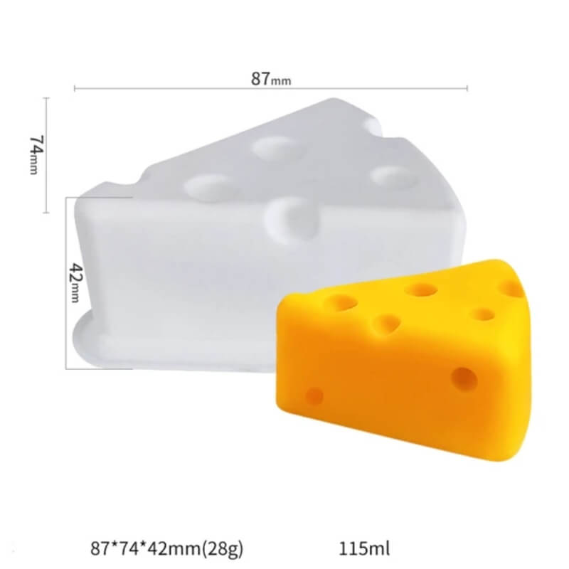 Molde de silicona con diseño QUESO 3D, para uso en Velas, Jabones, yeso.