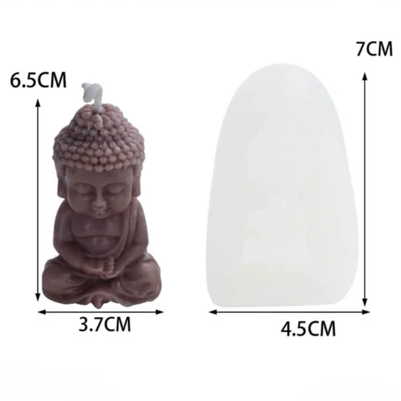 Moldes de silicona con diseño BUDA 2D y 3D, para uso en Velas, Jabones, yeso, chocolate. (valores unitarios en la descripción)