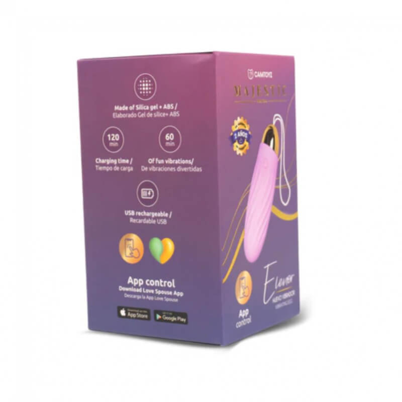 HUEVO VIBRADOR CON APP ELENOR MAJESTIC INTERACTIVO CON 10 VIBRACIONES