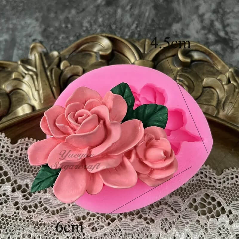 Molde de silicona con diseño DE FLOR CON FLOR ADICIONAL 3D para uso en Velas, Jabones, resina, chocolate o yeso. descuento