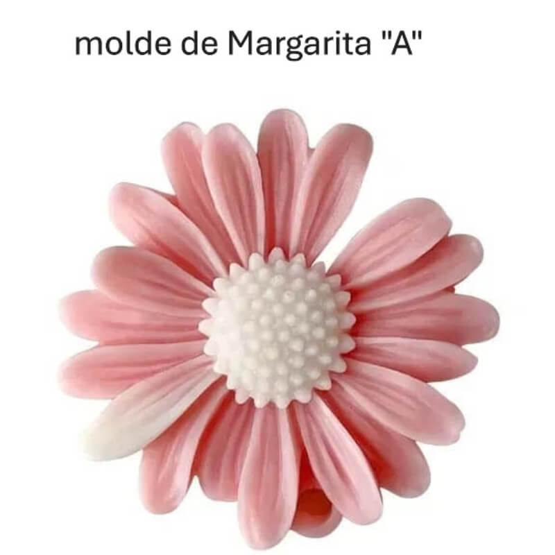 Moldes de silicona con diseño de 2 modelos de MARGARITAS 3D para uso en Velas, Jabones, resina, chocolate o yeso. (valor unitario en la descripción)
