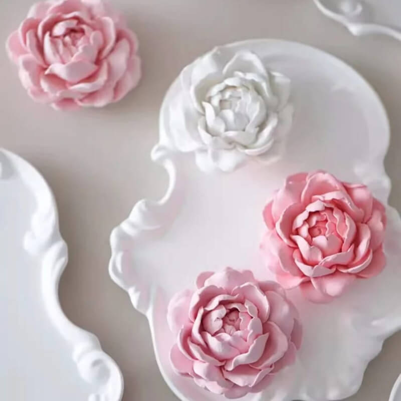 Molde de silicona con diseño de FLOR 3D para uso en Velas, Jabones, resina, chocolate o yeso.