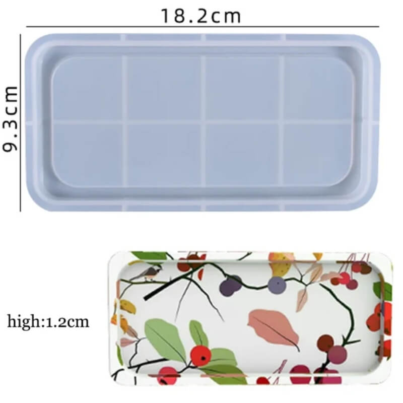 Combo molde de silicona con diseño de CONTENEDOR TIP0 BANDEJA oval y Rectangular para uso en cemento, resina, chocolate o yeso. (valor unitario)