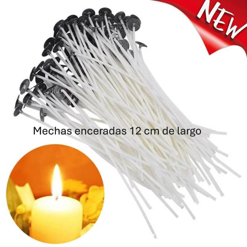 Mechas enceradas 12 cm de largo