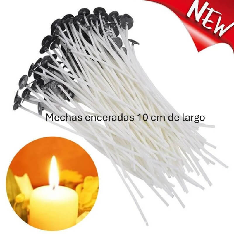 Mechas enceradas 10 cm de largo