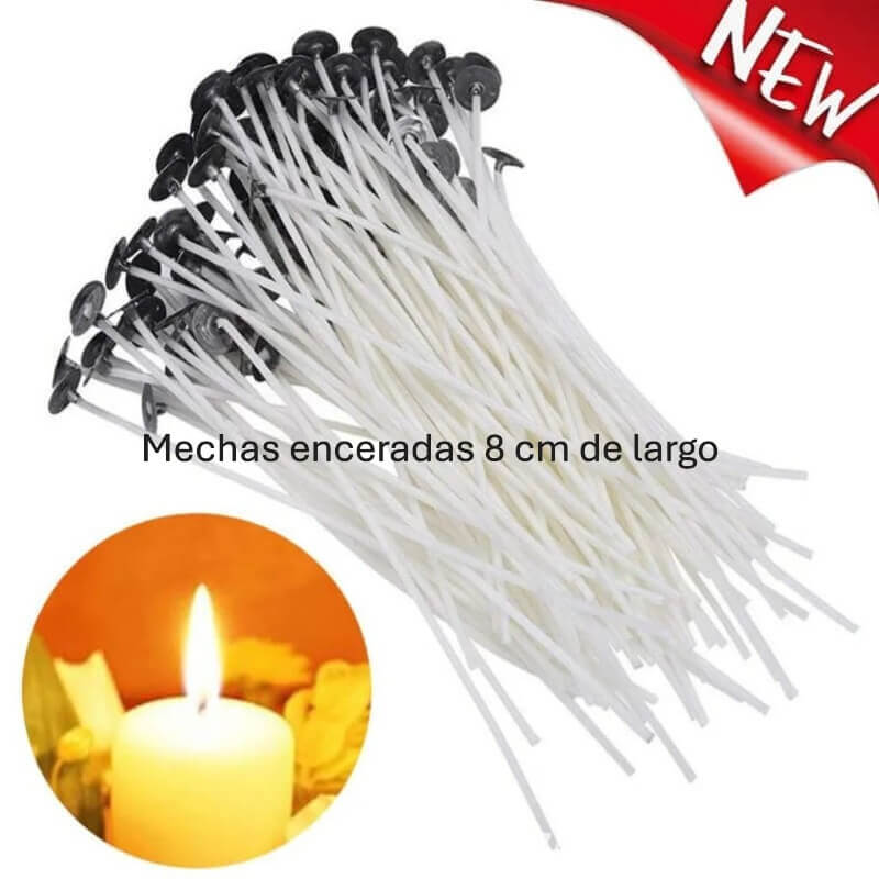 Mechas enceradas 8 cm de largo