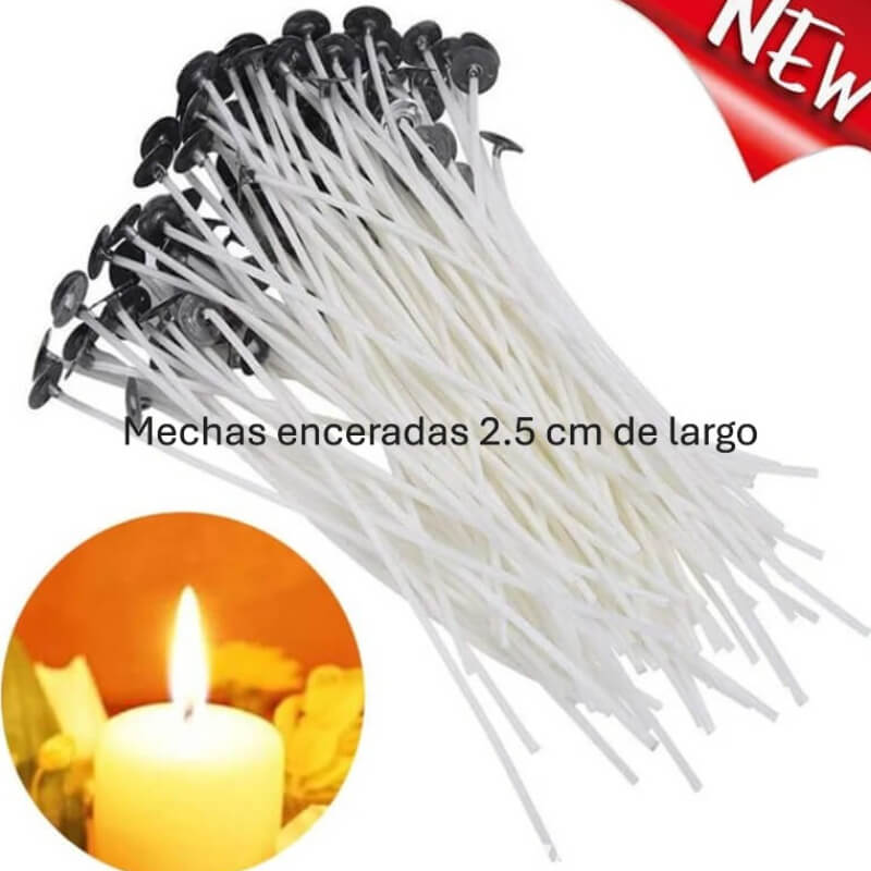 Mechas enceradas 2.5 cm de largo