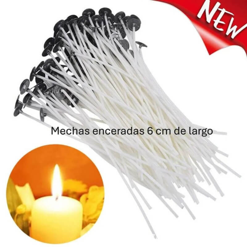 Mechas enceradas 6 cm de largo