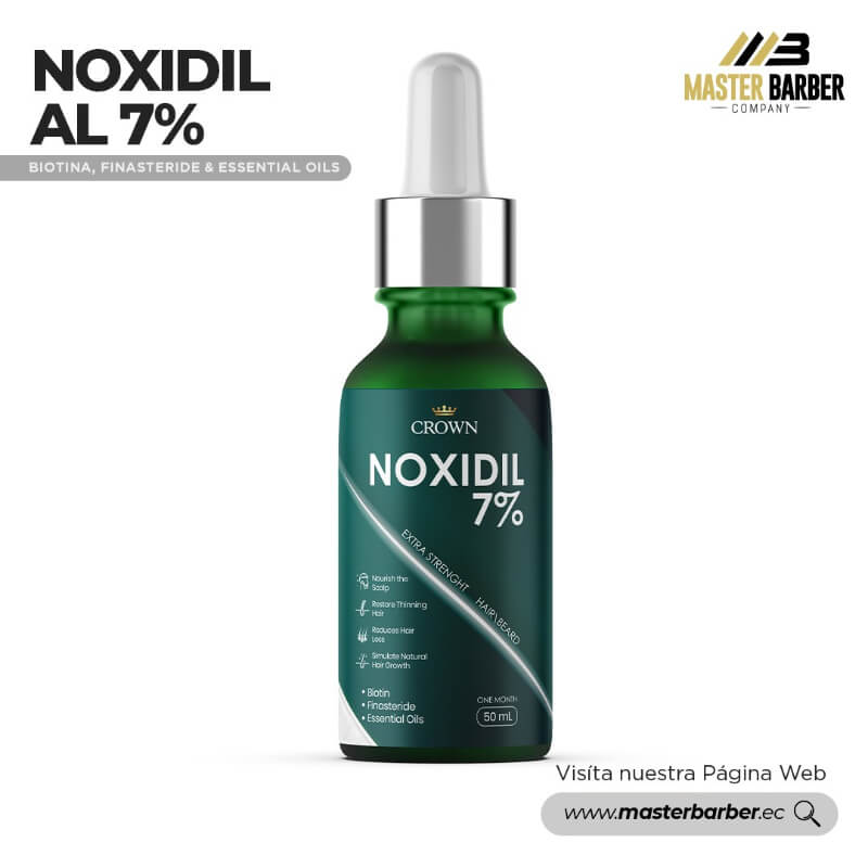 Noxidil 7% para Pieles Sensibles | Estimula la Barba y Cabello Sin Irritación| Minoxidil 7%