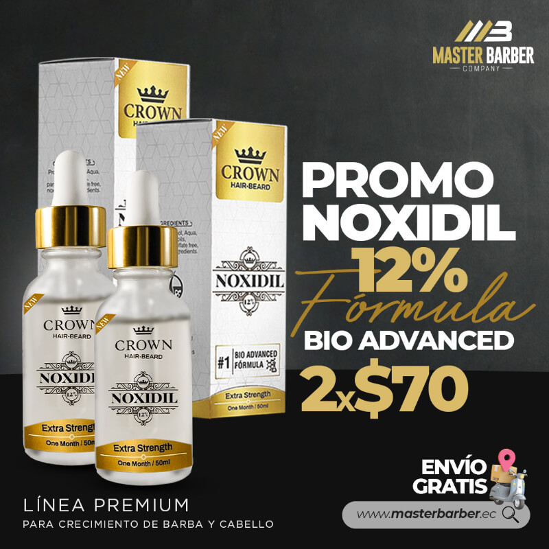 Tratamiento Noxidil 2 Meses | Crecimiento de Barba y Cabello Rápido| Minoxidil 12% | Mundo Barba