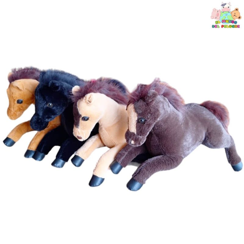 Caballo de Peluche Chico | Variedad de Colores | 16x22 cm | El Mundo del Peluche