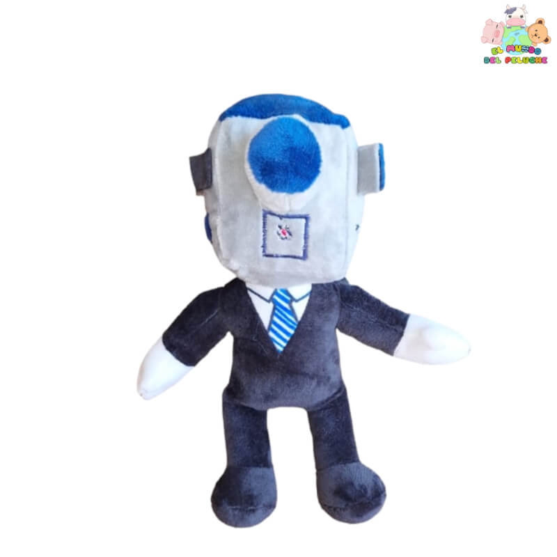 Peluche Cámara Skibidi Toilet - El Mundo del Peluche | Multicolor (Gris, Negro, Azul, Blanco) - 11x25 cm