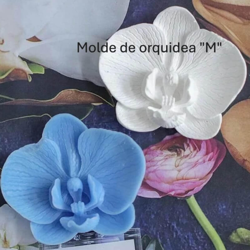 Combo moldes de silicona con diseño ORQUIDEA 3D (4 modelos) para uso en Velas, Jabones, resina, chocolate (valor individual en la descrpcion)